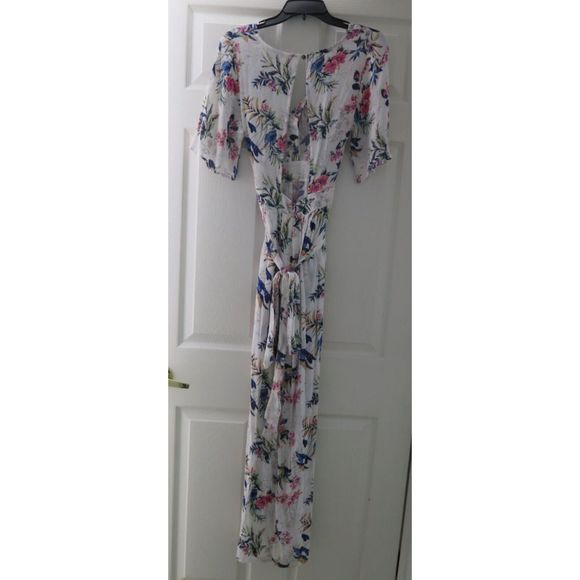American Eagle Outfitters Women's Sz 4 Multi Floral Maxi Dress w/Shorts Romper - Picture 2 of 12